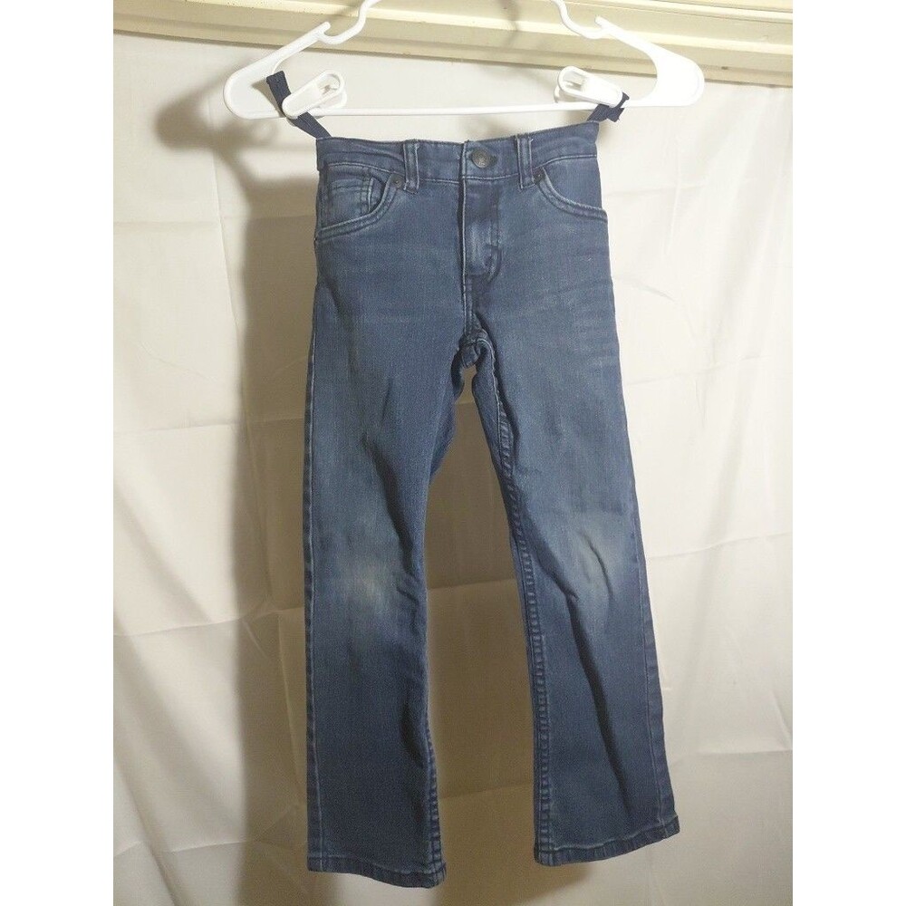 Levis 511 Jeans Girls 6 Blue Denim Stretch Regular Straight Button Zip Pockets